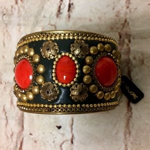 Tanjore Wide and Chunky Boho Bangle Bracelet